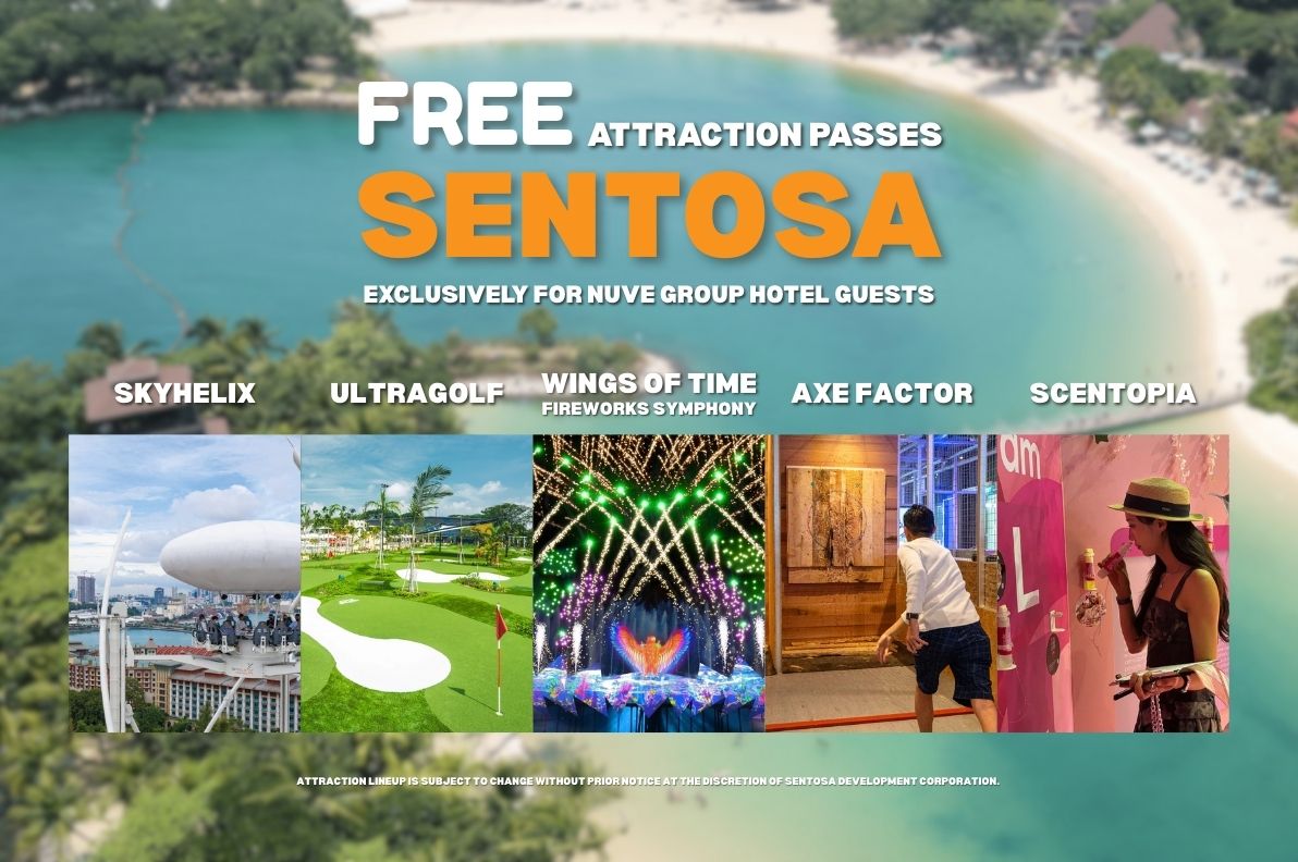 Free Attraction Passes at Sentosa: Skyhelix, Ultragolf, Wings of Time, Axe Factor & Scentopia 
